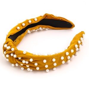 Anthropologie Gold Pearl Headband